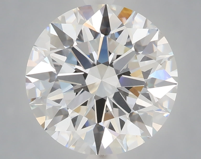 3.07 carat round lab grown diamond E color VVS2 clarity