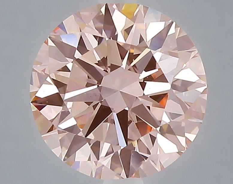 2.50 carat fancy intense pink round lab grown diamond VS1 clarity