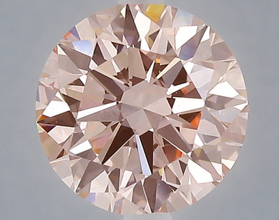 2.50 carat fancy intense pink round lab grown diamond VS1 clarity