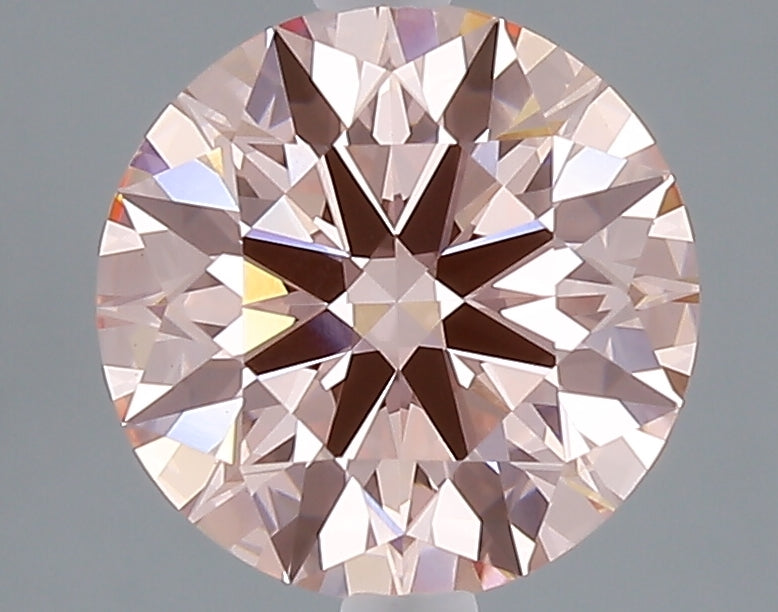 2.53 carat fancy intense pink round lab grown diamond VVS2 clarity