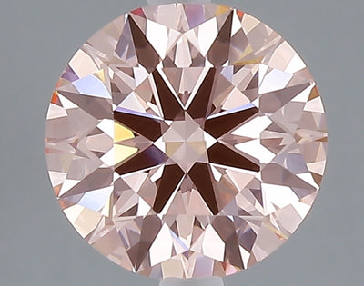 2.53 carat fancy intense pink round lab grown diamond VVS2 clarity