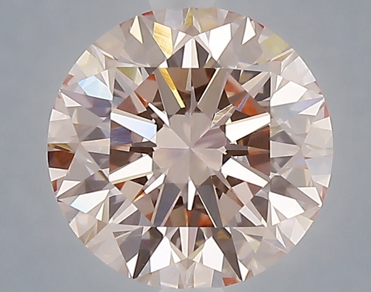 2.43 carat fancy intense pink round lab grown diamond VVS2 clarity