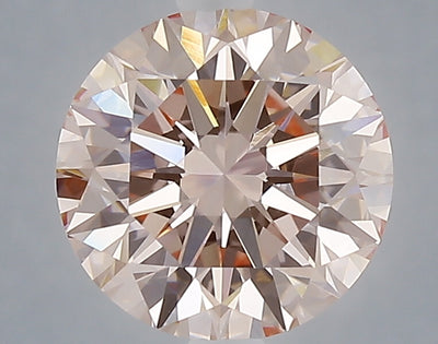 2.43 carat fancy intense pink round lab grown diamond VVS2 clarity