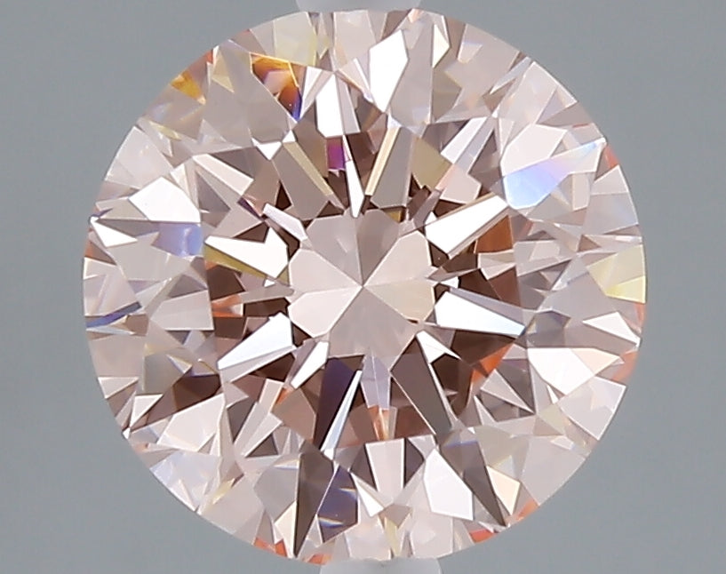 3.02 carat fancy intense pink round lab grown diamond VVS2 clarity