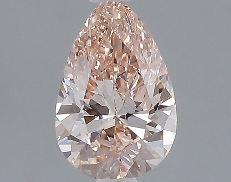 1.01 carat fancy intense pink pear lab grown diamond VVS2 clarity