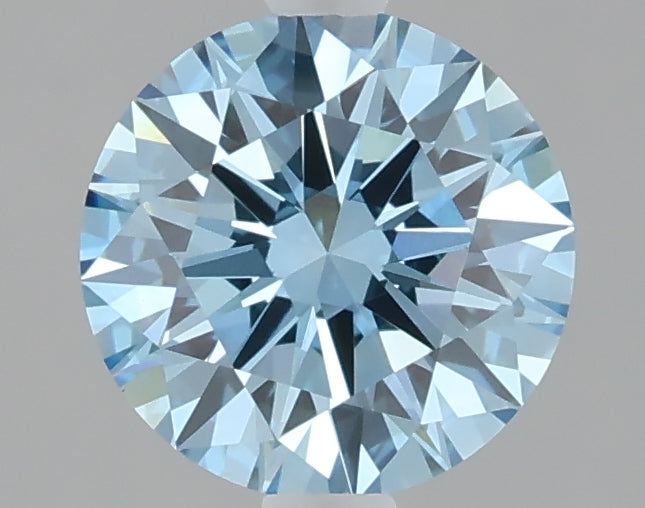 1.54 carat fancy vivid blue round lab grown diamond VVS2 clarity