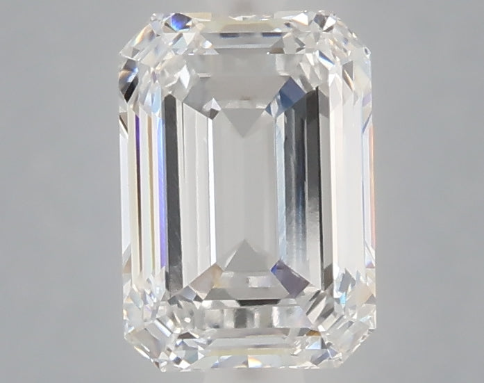 1.57 carat emerald lab grown diamond E color VVS2 clarity