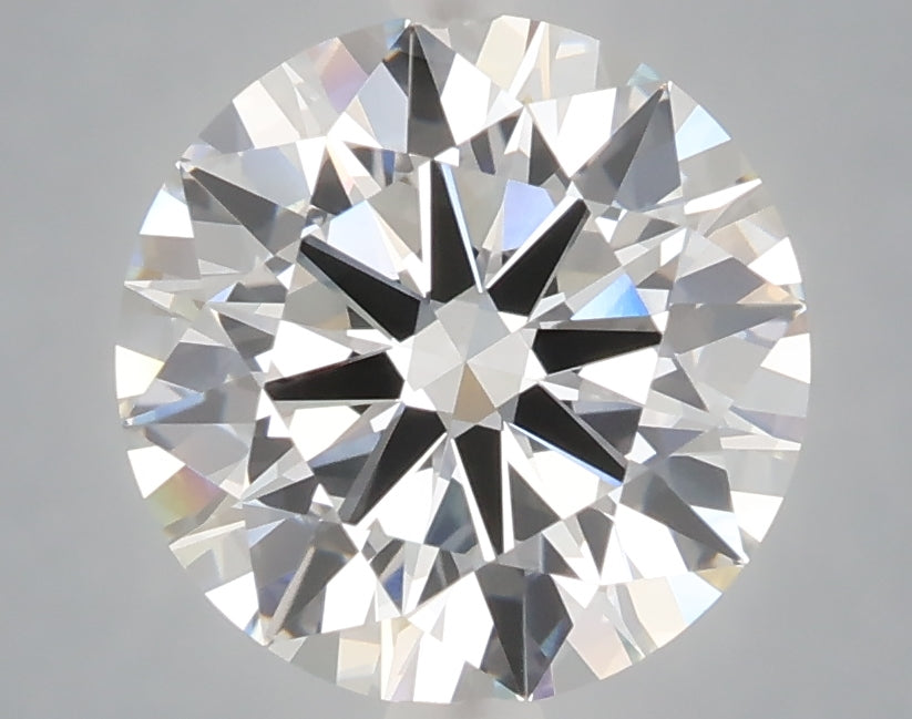 3.05 carat round lab grown diamond E color VVS2 clarity