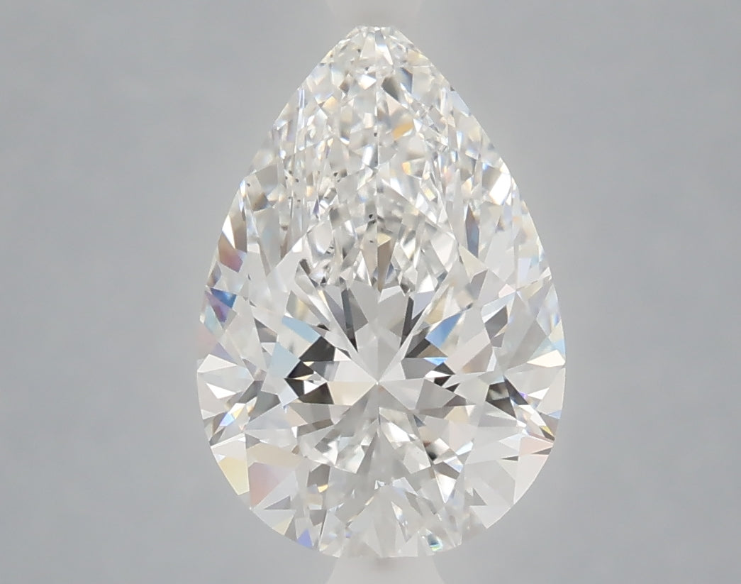 2.55 carat pear lab grown diamond E color VS1 clarity