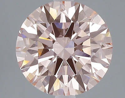 3.01 carat fancy intense pink round lab grown diamond VS1 clarity
