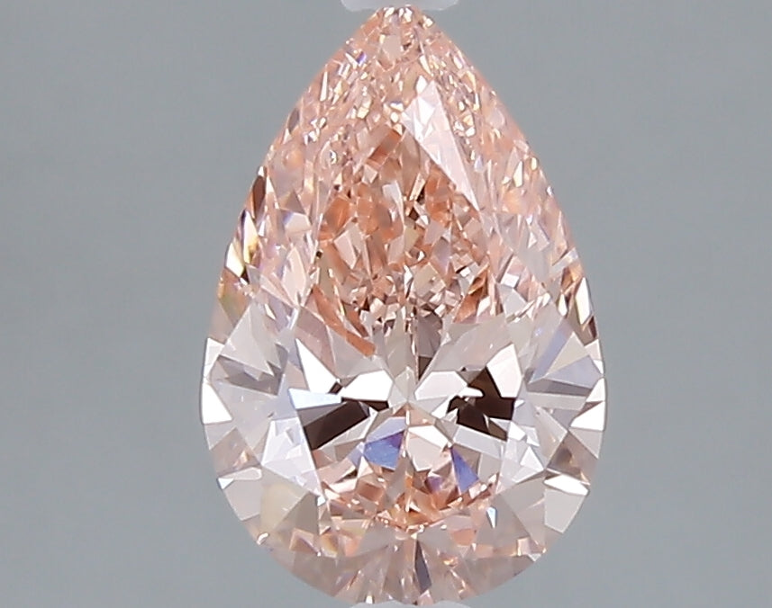 1.52 carat fancy vivid pink pear lab grown diamond VVS2 clarity