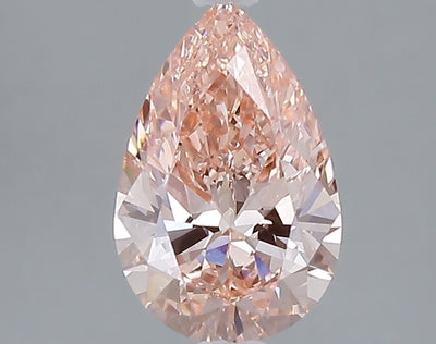 1.52 carat fancy vivid pink pear lab grown diamond VVS2 clarity