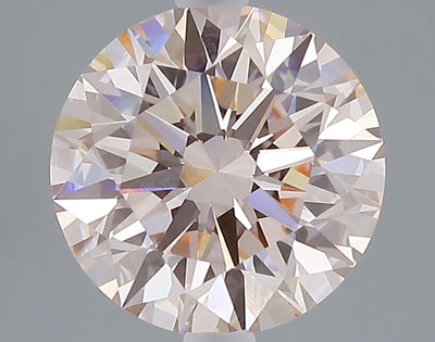 3.00 carat fancy intense pink round lab grown diamond VVS2 clarity