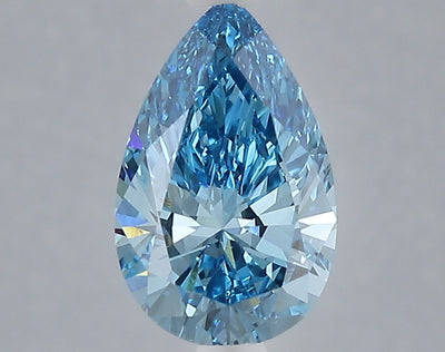 1.51 carat fancy vivid blue pear lab grown diamond VVS2 clarity