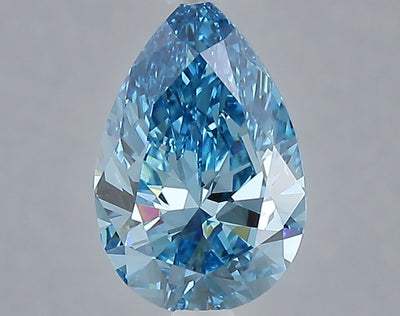 1.54 carat fancy vivid blue pear lab grown diamond VVS2 clarity
