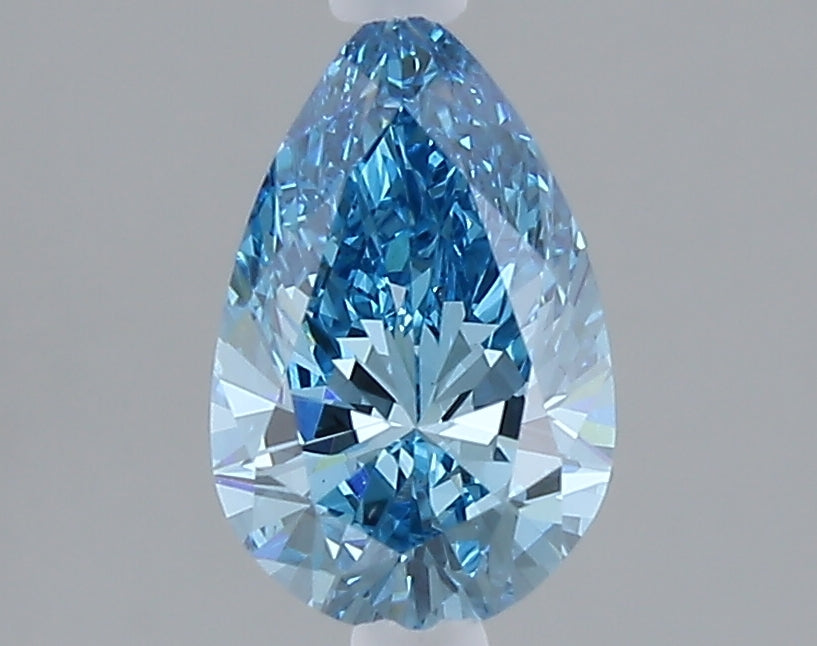 1.25 carat fancy vivid blue pear lab grown diamond VVS2 clarity