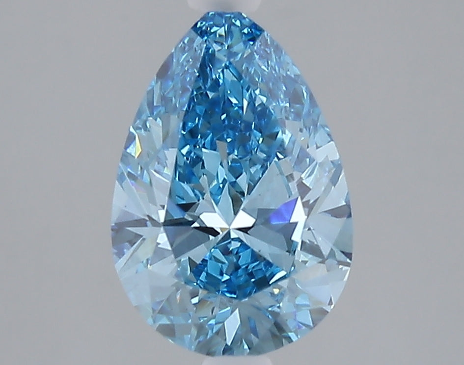 2.00 carat fancy vivid blue pear lab grown diamond VS1 clarity