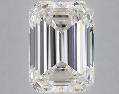 6.03 carat emerald lab grown diamond E color VS1 clarity