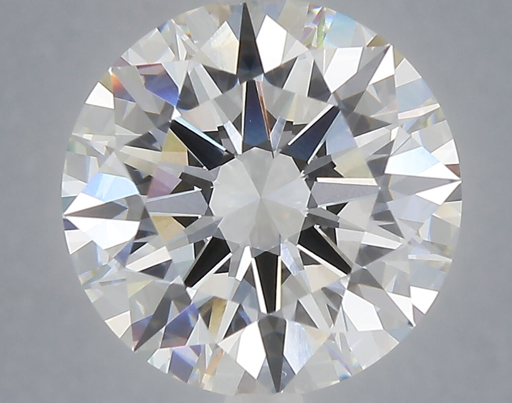 6.04 carat round lab grown diamond F color VVS2 clarity