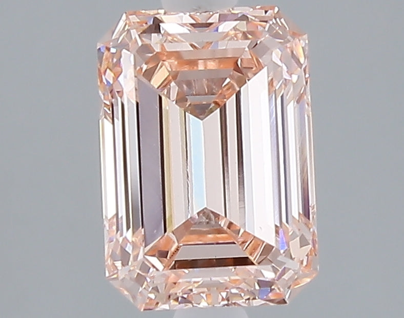 2.02 carat fancy vivid pink emerald lab grown diamond VVS2 clarity