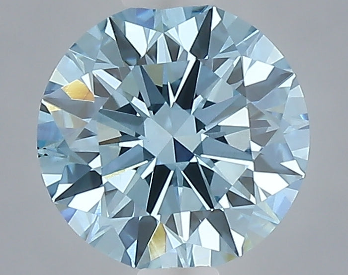 1.01 carat fancy vivid blue round lab grown diamond VS1 clarity