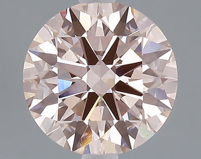 2.22 carat fancy intense pink round lab grown diamond VVS2 clarity