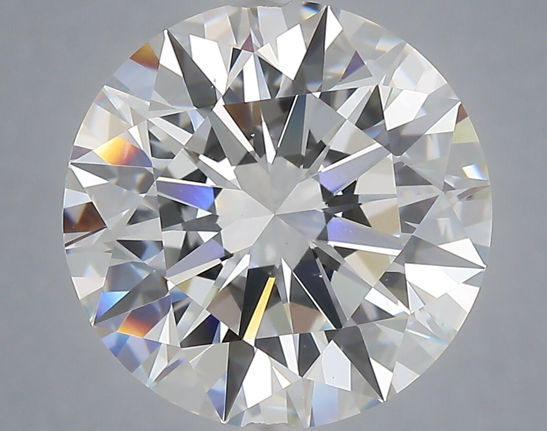 7.09 carat round lab grown diamond E color VVS2 clarity