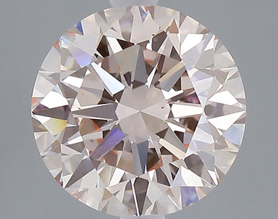 3.00 carat fancy intense pink round lab grown diamond VS1 clarity