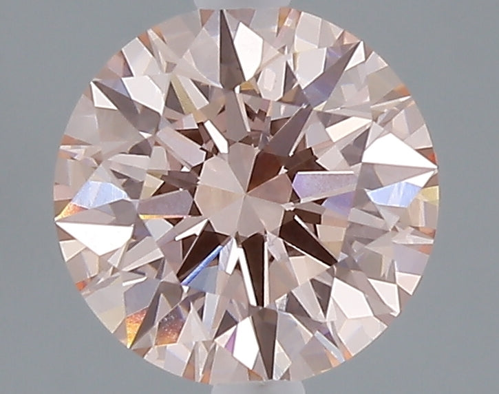 2.02 carat fancy intense pink round lab grown diamond VVS2 clarity