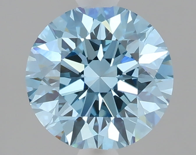 1.74 carat fancy vivid blue round lab grown diamond VVS2 clarity