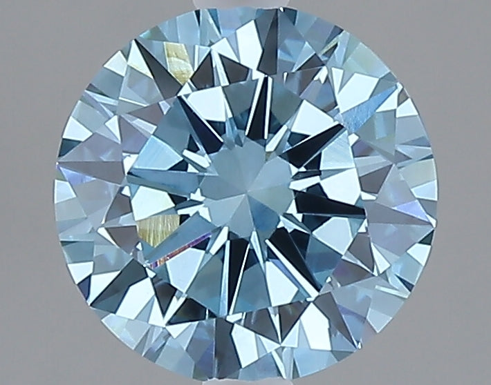 2.00 carat fancy vivid blue round lab grown diamond VVS2 clarity