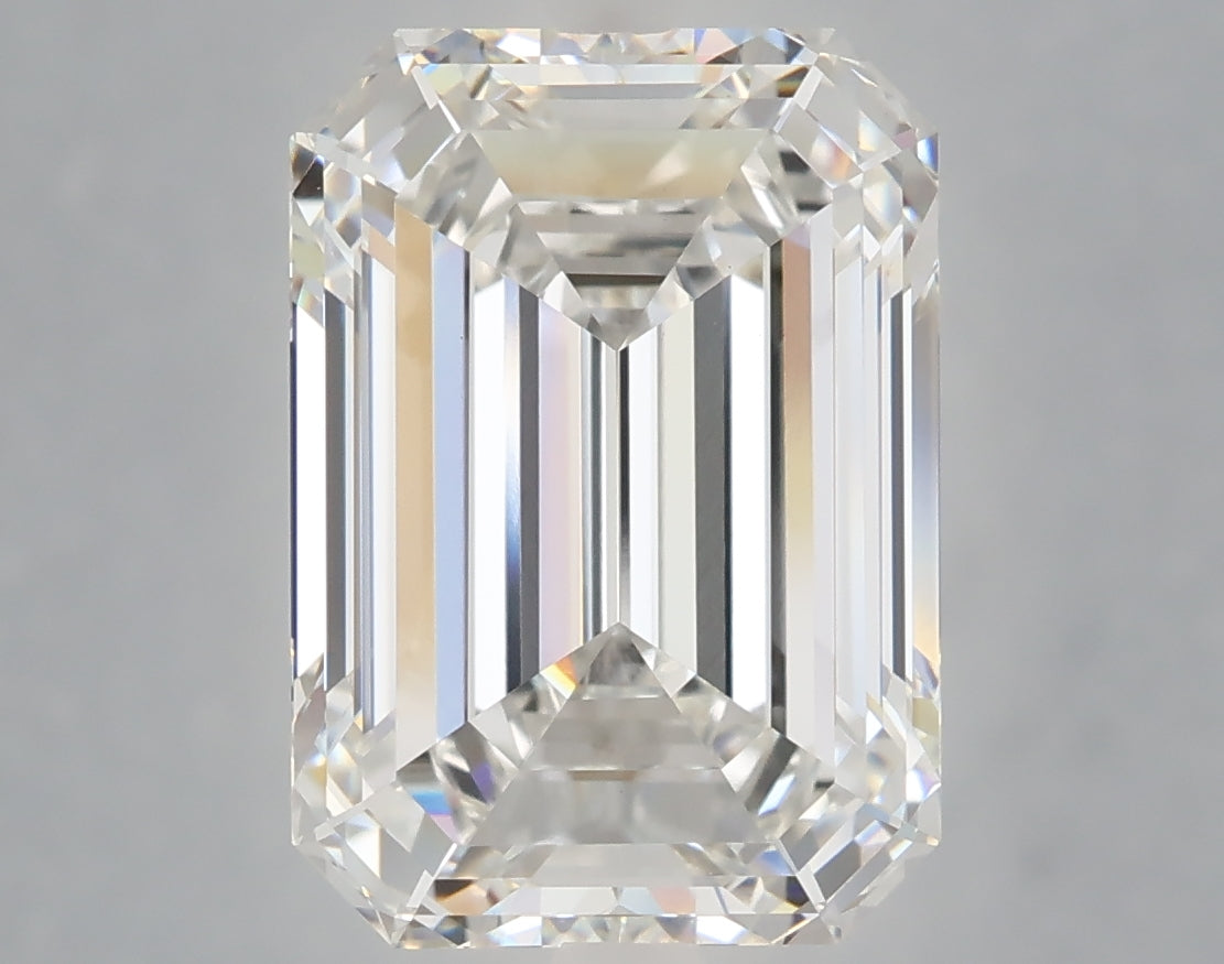 6.10 carat emerald lab grown diamond F color VVS2 clarity