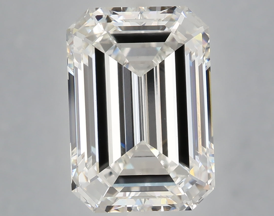 6.06 carat emerald lab grown diamond F color VVS2 clarity