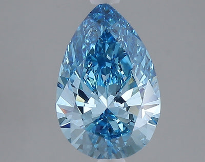 1.96 carat fancy vivid blue pear lab grown diamond VVS2 clarity