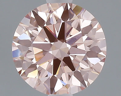 1.50 carat fancy intense pink round lab grown diamond VVS2 clarity