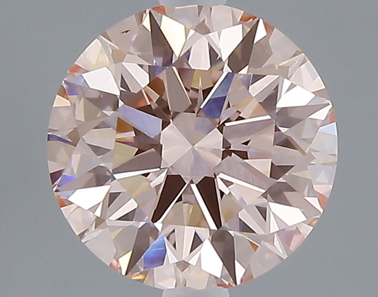 2.53 carat fancy intense pink round lab grown diamond VS1 clarity
