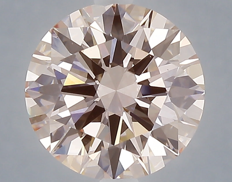 2.70 carat fancy intense pink round lab grown diamond VVS2 clarity