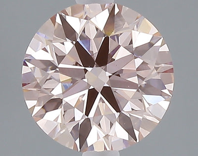 2.02 carat fancy intense pink round lab grown diamond VVS2 clarity
