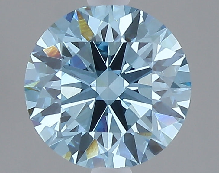 2.01 carat fancy vivid blue round lab grown diamond VS1 clarity