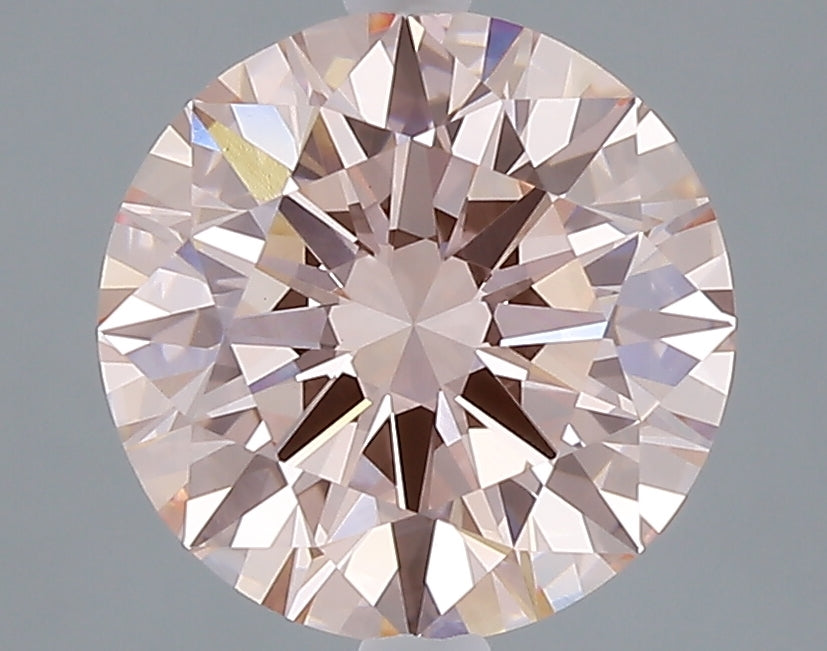 3.00 carat fancy vivid pink round lab grown diamond VVS2 clarity