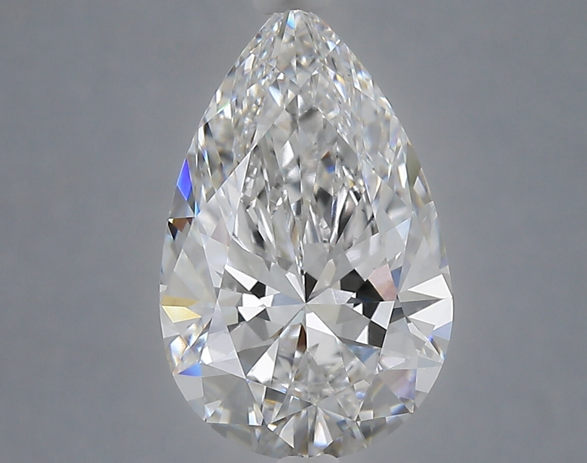 3.08 carat pear lab grown diamond D color VVS2 clarity