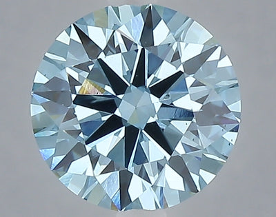 2.07 carat fancy vivid blue round lab grown diamond VS2 clarity