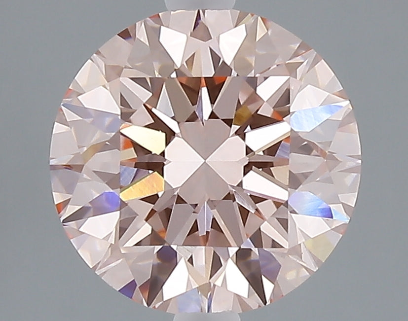 3.00 carat fancy intense pink round lab grown diamond VS1 clarity
