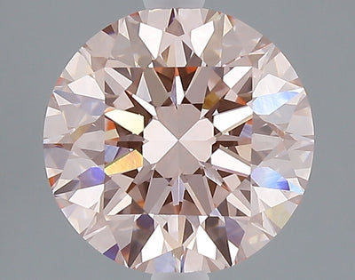 3.00 carat fancy intense pink round lab grown diamond VS1 clarity