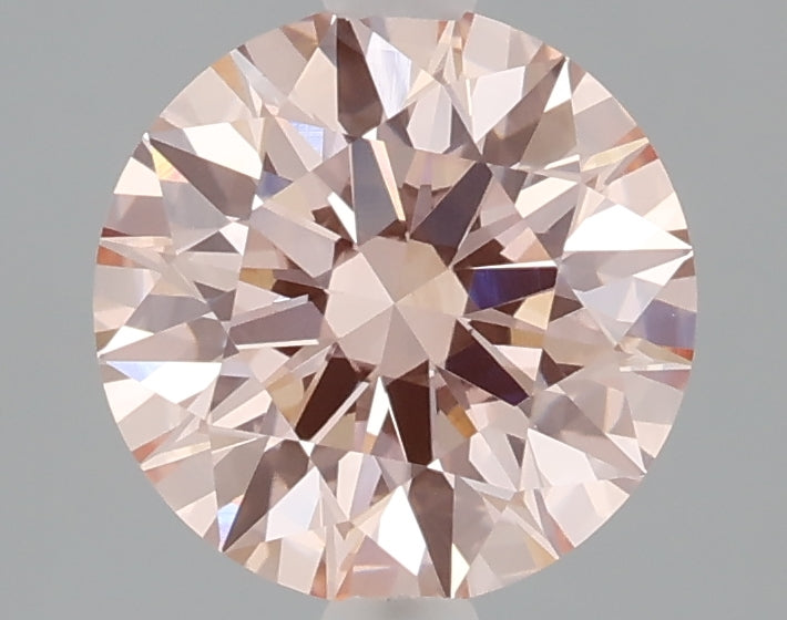 2.06 carat fancy intense pink round lab grown diamond VVS2 clarity