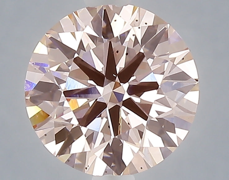 2.05 carat fancy vivid pink round lab grown diamond SI1 clarity