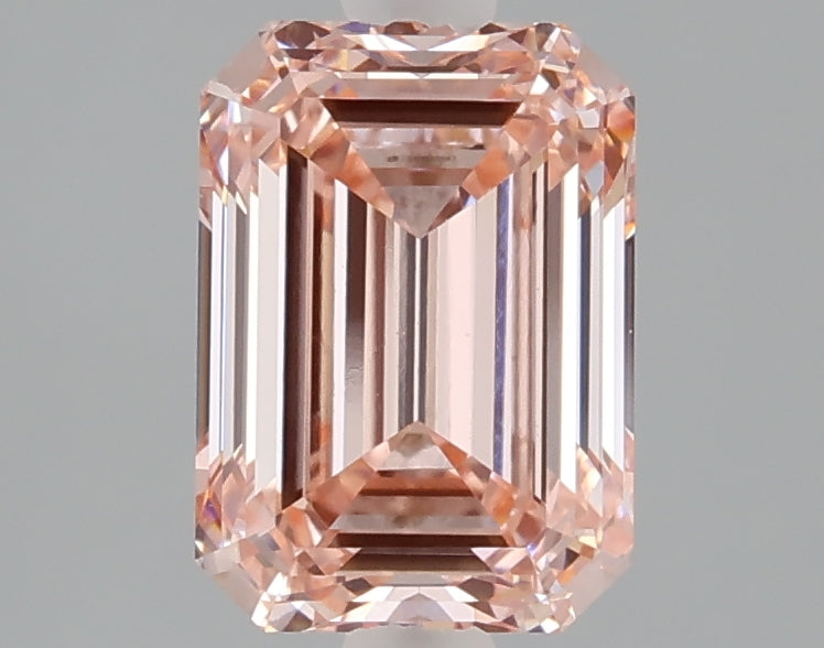 2.00 carat fancy intense pink emerald lab grown diamond VVS2 clarity