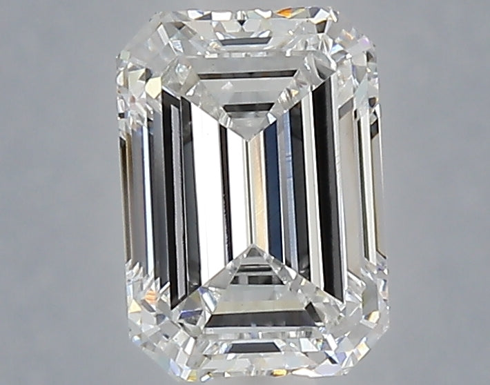 1.53 carat emerald lab grown diamond E color VVS2 clarity