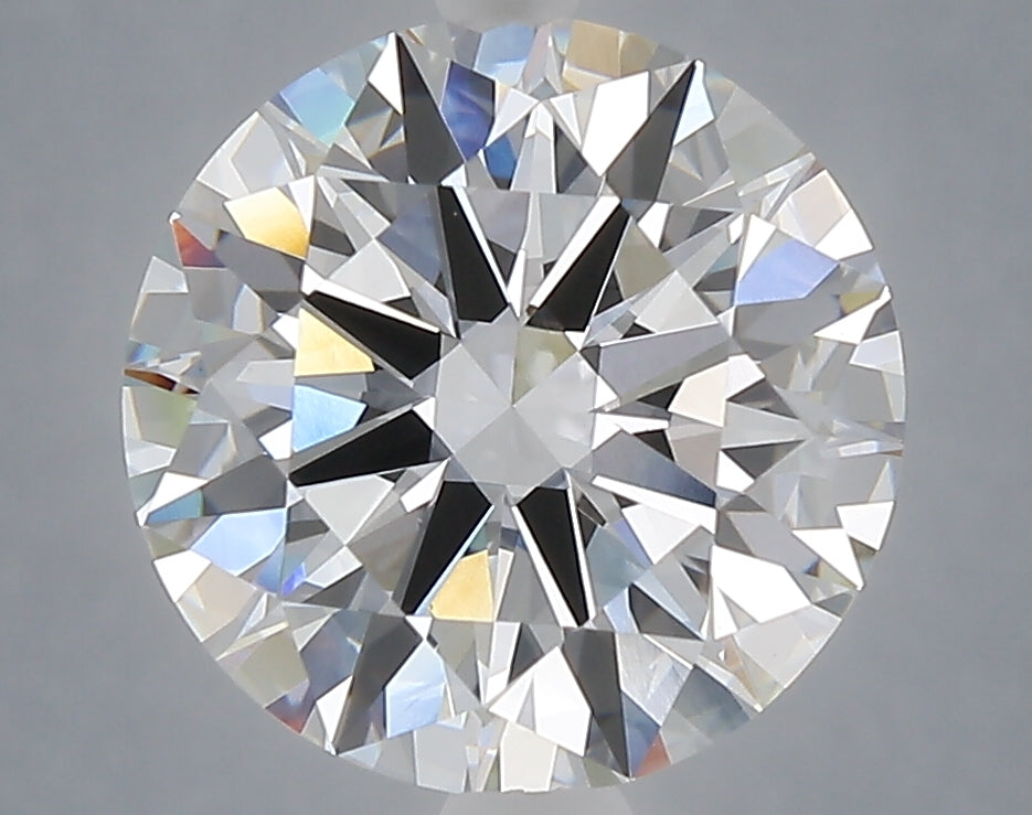 4.06 carat round lab grown diamond E color VVS2 clarity