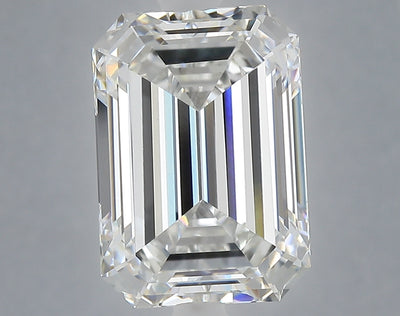 6.04 carat emerald lab grown diamond F color VS1 clarity